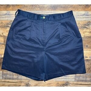 Tommy Hilfiger Sz 10 Golf Womens Navy Pleated Chino Shorts